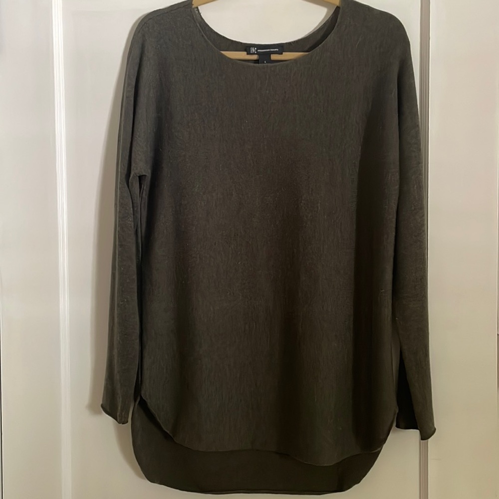 Acrylic nylon wool tunic sweater
